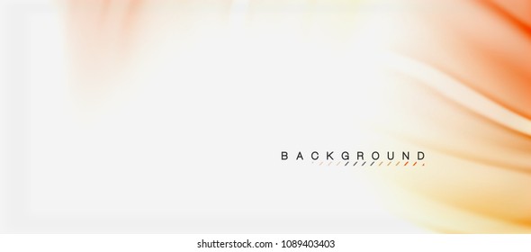Unscharfer Hintergrund, abstrakte Wellen Linien, Vermischen von Farben mit Lichteffekten auf hellem Hintergrund. Vektorgrafik für Präsentationen, App-Bildschirmhintergründe, Banner oder Poster