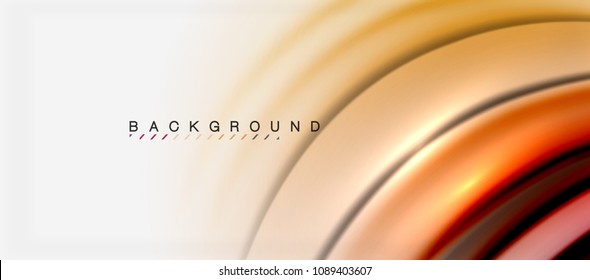 Fondo de color de fluido borroso, líneas de ondas abstractas, mezcla de colores con efectos de luz sobre el fondo de la luz. Ilustración artística vectorial para presentación, fondo de pantalla de aplicación, pancarta o afiches