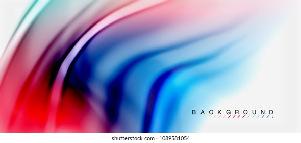Unscharfer Hintergrund, abstrakte Wellen Linien, Vermischen von Farben mit Lichteffekten auf hellem Hintergrund. Vektorgrafik für Präsentationen, App-Bildschirmhintergründe, Banner oder Poster