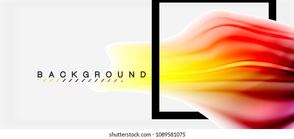 Blurred fluid colors background, abstract waves lines, mixing colours with light effects on light backdrop. Vector artistic illustration for presentation, app wallpaper, banner or posters