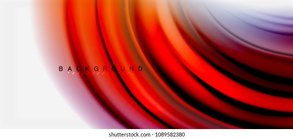 Blurred fluid colors background, abstract waves lines, mixing colours with light effects on light backdrop. Vector artistic illustration for presentation, app wallpaper, banner or posters