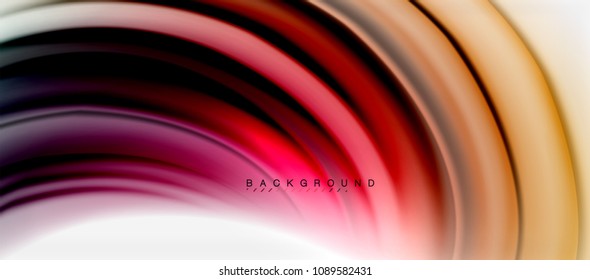Blurred fluid colors background, abstract waves lines, mixing colours with light effects on light backdrop. Vector artistic illustration for presentation, app wallpaper, banner or posters