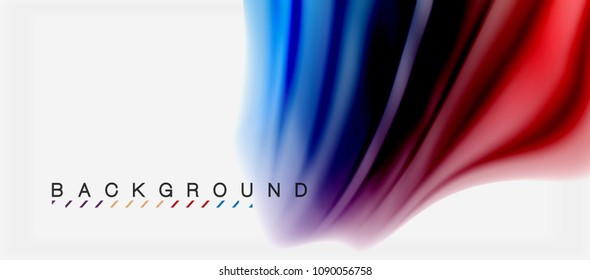Unscharfer Hintergrund, abstrakte Wellen Linien, Vermischen von Farben mit Lichteffekten auf hellem Hintergrund. Vektorgrafik für Präsentationen, App-Bildschirmhintergründe, Banner oder Poster