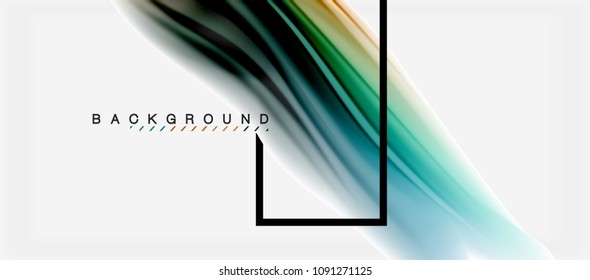 Unscharfer Hintergrund, abstrakte Wellen Linien, Vermischen von Farben mit Lichteffekten auf hellem Hintergrund. Vektorgrafik für Präsentationen, App-Bildschirmhintergründe, Banner oder Poster