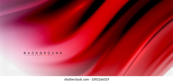 Blurred fluid colors background, abstract waves lines, mixing colours with light effects on light backdrop. Vector artistic illustration for presentation, app wallpaper, banner or posters