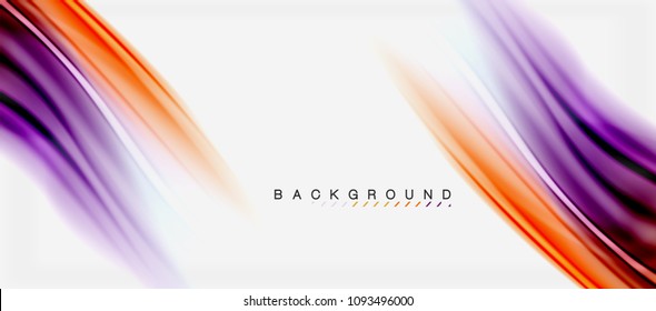 Unscharfer Hintergrund, abstrakte Wellen Linien, Vermischen von Farben mit Lichteffekten auf hellem Hintergrund. Vektorgrafik für Präsentationen, App-Bildschirmhintergründe, Banner oder Poster