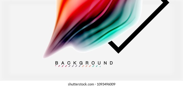 Unscharfer Hintergrund, abstrakte Wellen Linien, Vermischen von Farben mit Lichteffekten auf hellem Hintergrund. Vektorgrafik für Präsentationen, App-Bildschirmhintergründe, Banner oder Poster