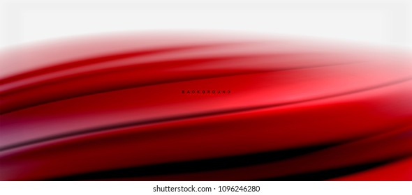 Fondo de color de fluido borroso, líneas de ondas abstractas, mezcla de colores con efectos de luz sobre el fondo de la luz. Ilustración artística vectorial para presentación, fondo de pantalla de aplicación, pancarta o afiches