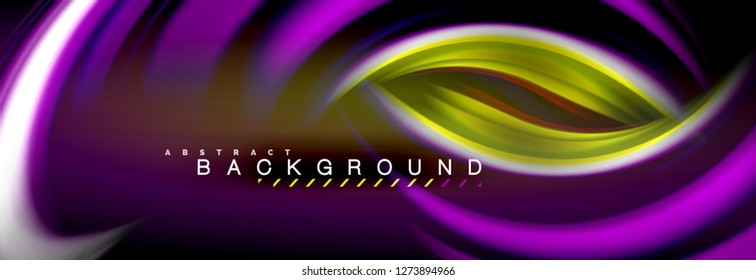 Blurred fluid colors background, abstract waves lines, mixing colours with light effects on light backdrop. Artistic illustration for presentation, app wallpaper, banner or posters