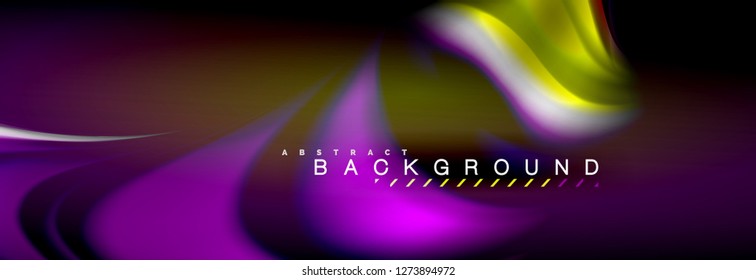 Unscharfer Hintergrund, abstrakte Wellen Linien, Vermischen von Farben mit Lichteffekten auf hellem Hintergrund. Künstliche Illustration für Präsentationen, App-Bildschirmhintergründe, Banner oder Poster