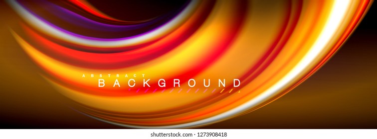 Blurred fluid colors background, abstract waves lines, mixing colours with light effects on light backdrop. Artistic illustration for presentation, app wallpaper, banner or posters