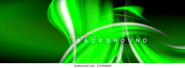 Fondo de color de fluido borroso, líneas de ondas abstractas, mezcla de colores con efectos de luz sobre el fondo de la luz. Ilustración artística para presentación, fondo de pantalla de aplicación, pancarta o carteles