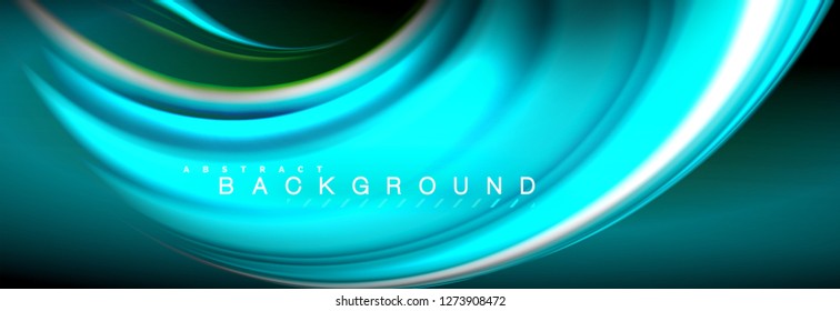 Blurred fluid colors background, abstract waves lines, mixing colours with light effects on light backdrop. Artistic illustration for presentation, app wallpaper, banner or posters