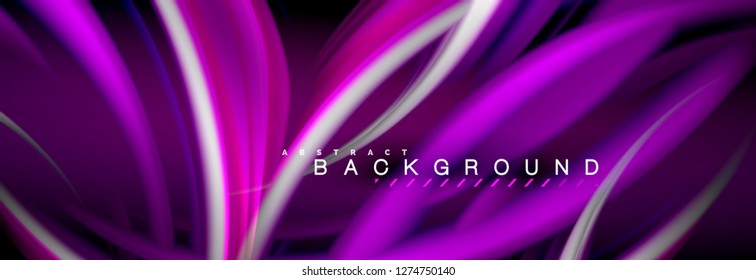 Fondo de color de fluido borroso, líneas de ondas abstractas, mezcla de colores con efectos de luz sobre el fondo de la luz. Ilustración artística para presentación, fondo de pantalla de aplicación, pancarta o carteles