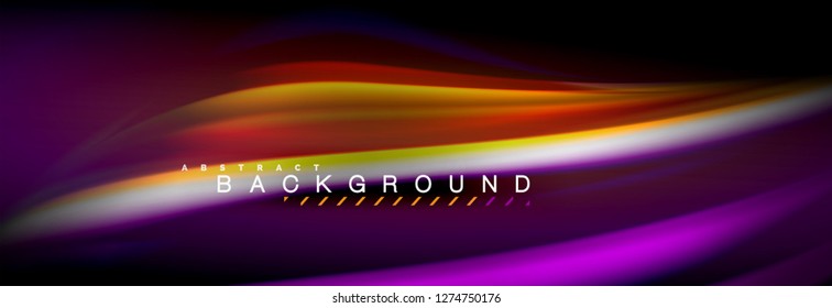 Fondo de color de fluido borroso, líneas de ondas abstractas, mezcla de colores con efectos de luz sobre el fondo de la luz. Ilustración artística para presentación, fondo de pantalla de aplicación, pancarta o carteles