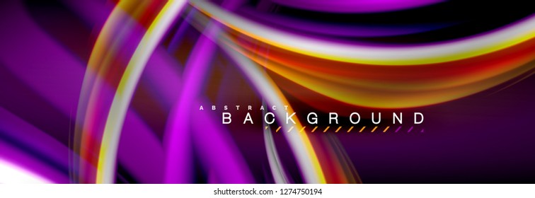 Unscharfer Hintergrund, abstrakte Wellen Linien, Vermischen von Farben mit Lichteffekten auf hellem Hintergrund. Künstliche Illustration für Präsentationen, App-Bildschirmhintergründe, Banner oder Poster