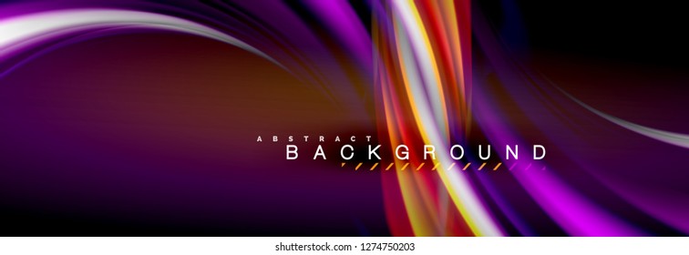 Fondo de color de fluido borroso, líneas de ondas abstractas, mezcla de colores con efectos de luz sobre el fondo de la luz. Ilustración artística para presentación, fondo de pantalla de aplicación, pancarta o carteles