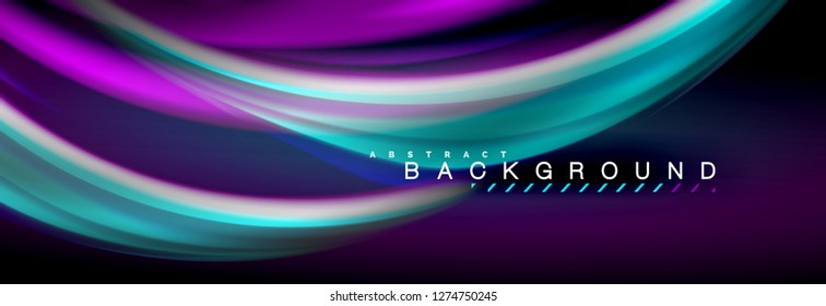 Blurred fluid colors background, abstract waves lines, mixing colours with light effects on light backdrop. Artistic illustration for presentation, app wallpaper, banner or posters