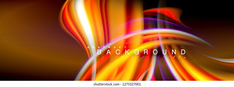 Fondo de color de fluido borroso, líneas de ondas abstractas, mezcla de colores con efectos de luz sobre el fondo de la luz. Ilustración artística para presentación, fondo de pantalla de aplicación, pancarta o carteles