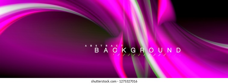 Blurred fluid colors background, abstract waves lines, mixing colours with light effects on light backdrop. Artistic illustration for presentation, app wallpaper, banner or posters