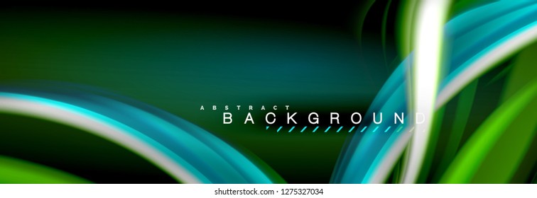 Fondo de color de fluido borroso, líneas de ondas abstractas, mezcla de colores con efectos de luz sobre el fondo de la luz. Ilustración artística para presentación, fondo de pantalla de aplicación, pancarta o carteles