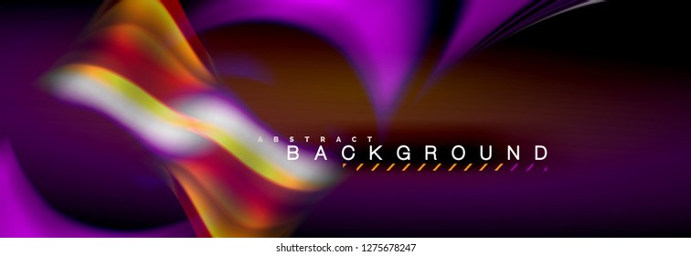 Blurred fluid colors background, abstract waves lines, mixing colours with light effects on light backdrop. Artistic illustration for presentation, app wallpaper, banner or posters