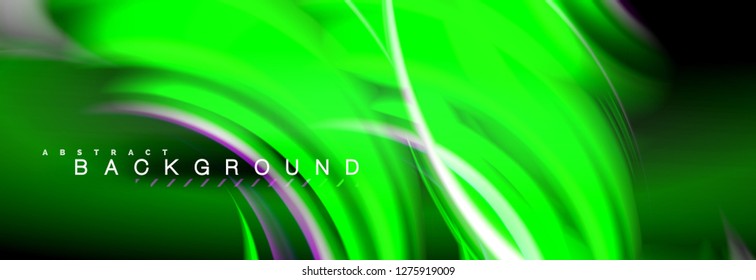 Fondo de color de fluido borroso, líneas de ondas abstractas, mezcla de colores con efectos de luz sobre el fondo de la luz. Ilustración artística para presentación, fondo de pantalla de aplicación, pancarta o carteles