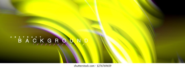 Fondo de color de fluido borroso, líneas de ondas abstractas, mezcla de colores con efectos de luz sobre el fondo de la luz. Ilustración artística para presentación, fondo de pantalla de aplicación, pancarta o carteles