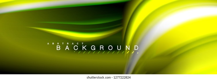 Blurred fluid colors background, abstract waves lines, mixing colours with light effects on light backdrop. Artistic illustration for presentation, app wallpaper, banner or posters