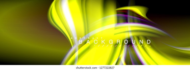 Blurred fluid colors background, abstract waves lines, mixing colours with light effects on light backdrop. Artistic illustration for presentation, app wallpaper, banner or posters