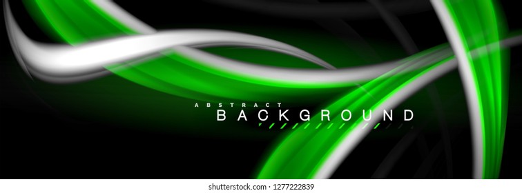 Fondo de color de fluido borroso, líneas de ondas abstractas, mezcla de colores con efectos de luz sobre el fondo de la luz. Ilustración artística para presentación, fondo de pantalla de aplicación, pancarta o carteles