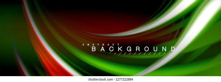 Blurred fluid colors background, abstract waves lines, mixing colours with light effects on light backdrop. Artistic illustration for presentation, app wallpaper, banner or posters