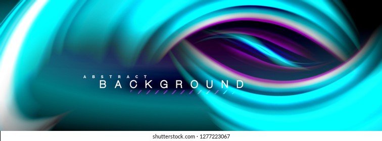 Blurred fluid colors background, abstract waves lines, mixing colours with light effects on light backdrop. Artistic illustration for presentation, app wallpaper, banner or posters