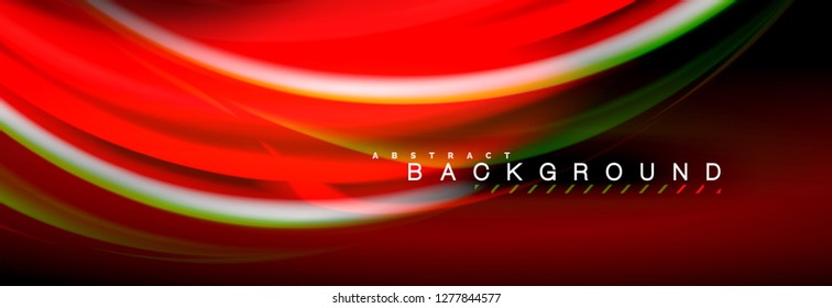 Blurred fluid colors background, abstract waves lines, mixing colours with light effects on light backdrop. Artistic illustration for presentation, app wallpaper, banner or posters