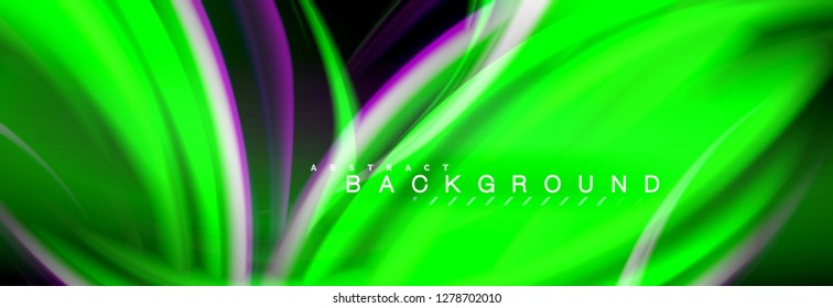 Blurred fluid colors background, abstract waves lines, mixing colours with light effects on light backdrop. Artistic illustration for presentation, app wallpaper, banner or posters