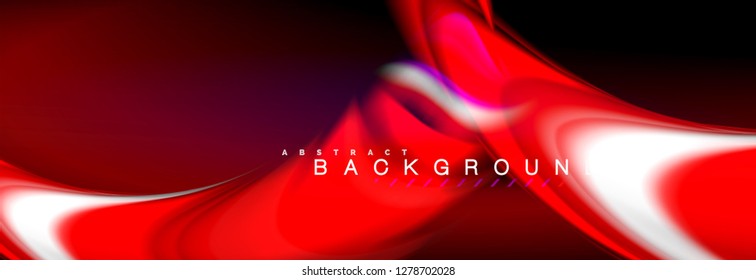 Fondo de color de fluido borroso, líneas de ondas abstractas, mezcla de colores con efectos de luz sobre el fondo de la luz. Ilustración artística para presentación, fondo de pantalla de aplicación, pancarta o carteles