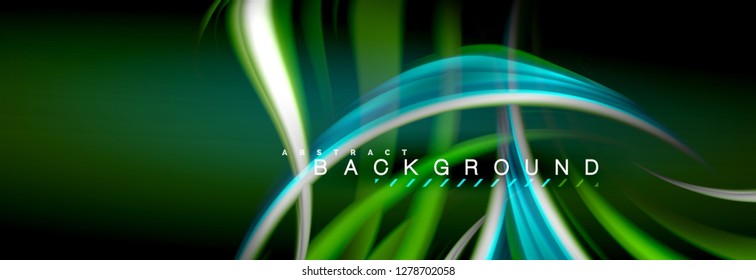 Blurred fluid colors background, abstract waves lines, mixing colours with light effects on light backdrop. Artistic illustration for presentation, app wallpaper, banner or posters