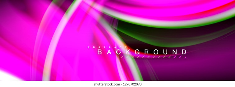 Fondo de color de fluido borroso, líneas de ondas abstractas, mezcla de colores con efectos de luz sobre el fondo de la luz. Ilustración artística para presentación, fondo de pantalla de aplicación, pancarta o carteles