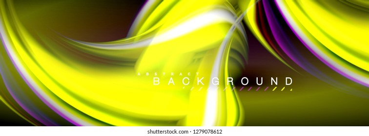 Fondo de color de fluido borroso, líneas de ondas abstractas, mezcla de colores con efectos de luz sobre el fondo de la luz. Ilustración artística para presentación, fondo de pantalla de aplicación, pancarta o carteles