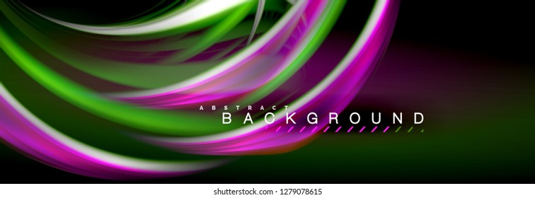 Fondo de color de fluido borroso, líneas de ondas abstractas, mezcla de colores con efectos de luz sobre el fondo de la luz. Ilustración artística para presentación, fondo de pantalla de aplicación, pancarta o carteles