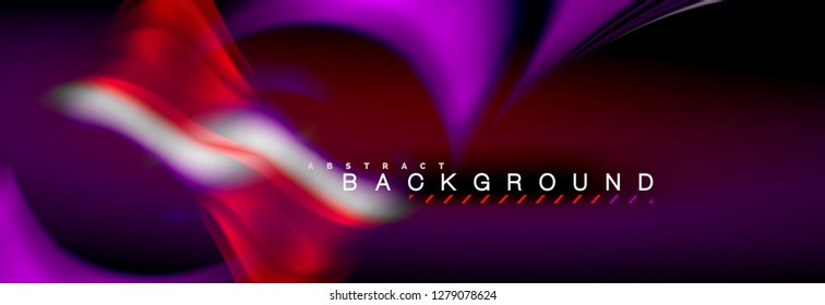 Fondo de color de fluido borroso, líneas de ondas abstractas, mezcla de colores con efectos de luz sobre el fondo de la luz. Ilustración artística para presentación, fondo de pantalla de aplicación, pancarta o carteles
