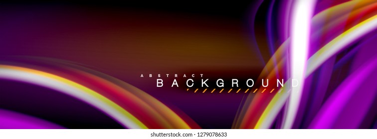 Blurred fluid colors background, abstract waves lines, mixing colours with light effects on light backdrop. Artistic illustration for presentation, app wallpaper, banner or posters