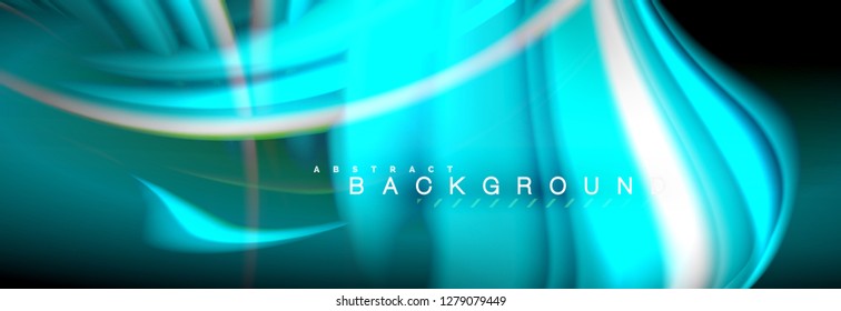Blurred fluid colors background, abstract waves lines, mixing colours with light effects on light backdrop. Artistic illustration for presentation, app wallpaper, banner or posters