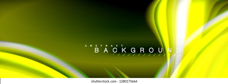Blurred fluid colors background, abstract waves lines, mixing colours with light effects on light backdrop. Artistic illustration for presentation, app wallpaper, banner or posters