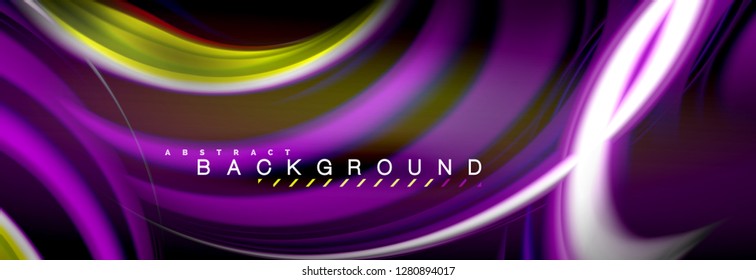 Blurred fluid colors background, abstract waves lines, mixing colours with light effects on light backdrop. Artistic illustration for presentation, app wallpaper, banner or posters