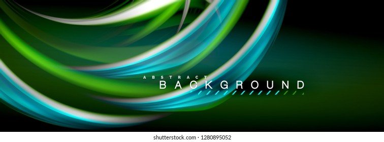 Fondo de color de fluido borroso, líneas de ondas abstractas, mezcla de colores con efectos de luz sobre el fondo de la luz. Ilustración artística para presentación, fondo de pantalla de aplicación, pancarta o carteles