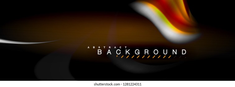 Unscharfer Hintergrund, abstrakte Wellen Linien, Vermischen von Farben mit Lichteffekten auf hellem Hintergrund. Künstliche Illustration für Präsentationen, App-Bildschirmhintergründe, Banner oder Poster