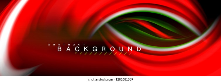 Blurred fluid colors background, abstract waves lines, mixing colours with light effects on light backdrop. Artistic illustration for presentation, app wallpaper, banner or posters