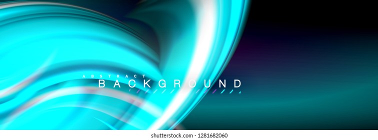 Fondo de color de fluido borroso, líneas de ondas abstractas, mezcla de colores con efectos de luz sobre el fondo de la luz. Ilustración artística para presentación, fondo de pantalla de aplicación, pancarta o carteles