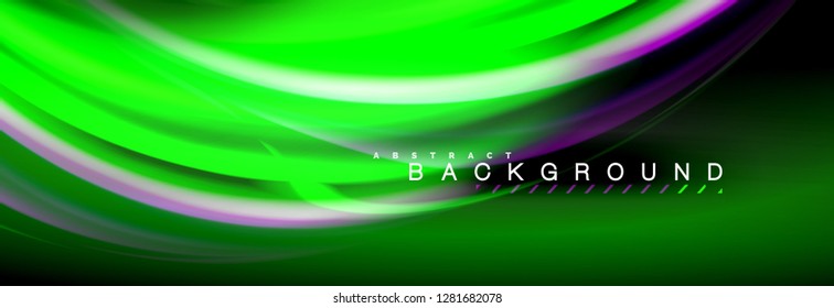 Fondo de color de fluido borroso, líneas de ondas abstractas, mezcla de colores con efectos de luz sobre el fondo de la luz. Ilustración artística para presentación, fondo de pantalla de aplicación, pancarta o carteles